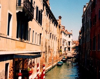 Gondola - Venice, Italy 1997  / 16 X 20  Photo Mounted on to Canvas/Home Decor/ Wall Decor/ Affordable Fine Art