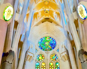 La Sagrada Familia Print: Barcelona Church Photography, Gaudi Architecture