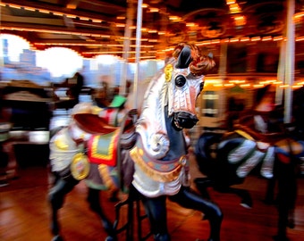 Jane's Carousel Brooklyn, NY  4  /  8 X 10 Print/ Affordable Home Decor/ Fine Art Photography/ Fall Decor/ Brooklyn Decor