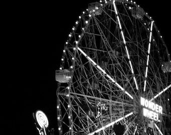 Coney Island Wonder Wheel Photo Print: New York City Canvas Wall Decor