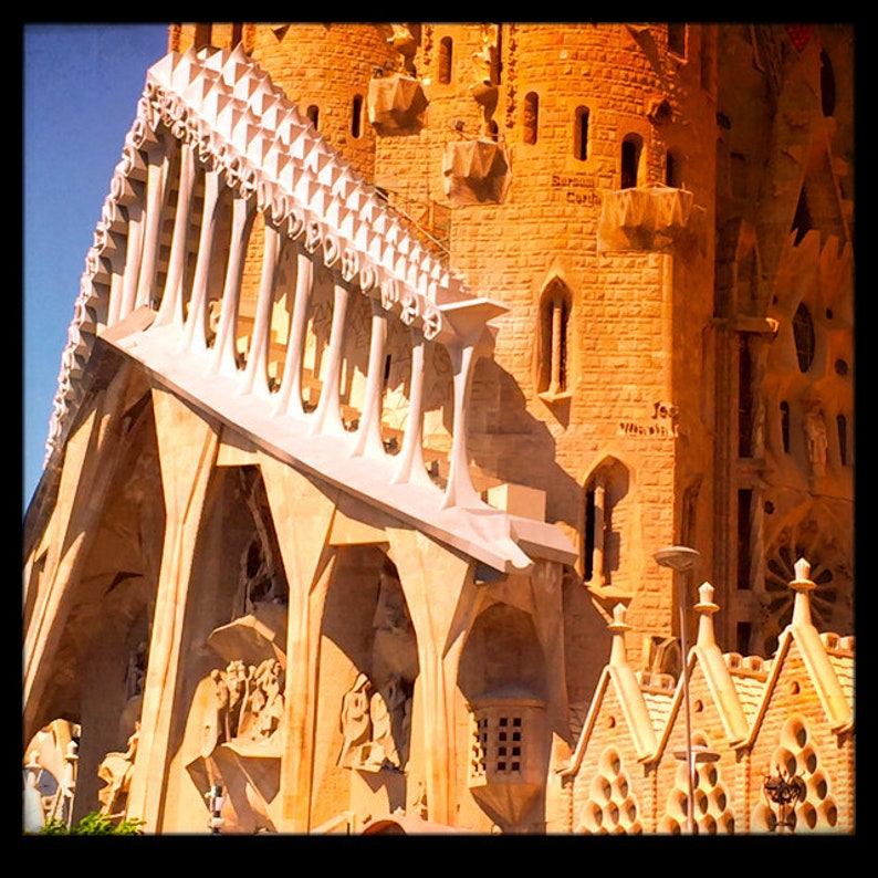 La Sagrada Familia Barcelona Spain Antoni Gaudi Basilica Etsy