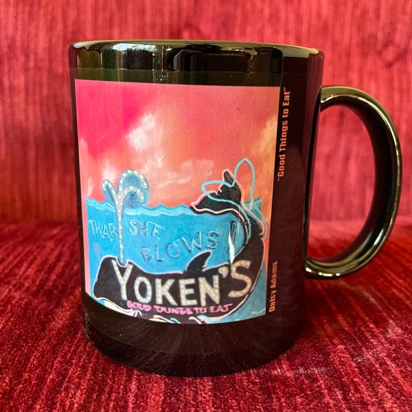 Yoken’s “Good Things to Eat” Coffee Mug - Painting by Daisy Adams - Portsmouth, New Hampshire Souvenir Road Trip Art on a Mug - Imperfect