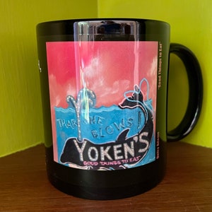 Yokens Good Things to Eat Coffee Mug Painting by Daisy Adams Portsmouth, New Hampshire Souvenir Road Trip Art on a Mug Imperfect image 5