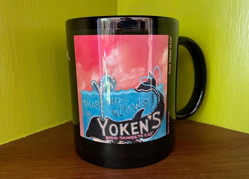 Yokens Good Things to Eat Coffee Mug Painting by Daisy Adams Portsmouth, New Hampshire Souvenir Road Trip Art on a Mug Imperfect image 5