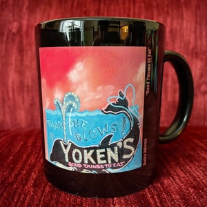 Yokens Good Things to Eat Coffee Mug Painting by Daisy Adams Portsmouth, New Hampshire Souvenir Road Trip Art on a Mug Imperfect image 4