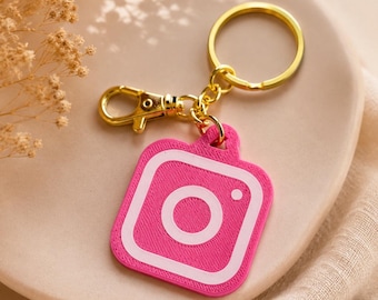 Brelok NFC do Instagrama | Niestandardowy brelok do mediów społecznościowych | Dotknij, aby obserwować Instagram | Spersonalizowany tag NFC | Narzędzie do tworzenia sieci dla małych firm