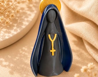 Our Lady Aparecida Statue | Catholic Home Decor | Modern Virgin Mary Figurine | Religious Gift | Christian Decor | 3D Printed