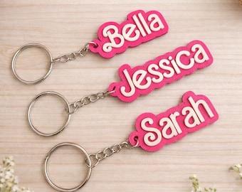 Spersonalizowany brelok z imieniem | Niestandardowy brelok z imieniem | Uroczy spersonalizowany brelok | Prezent urodzinowy | Prezent dla niej | Prezent z imieniem