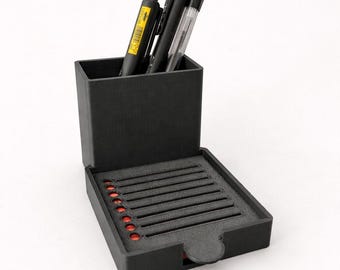 Desk Organizer with Pen Holder & Note Tray | 3D Printed Office Organizer | Minimalist Desk Storage | Modern Desk Accessories | Gift for Her