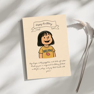 Personalized Cartoon Portrait Birthday Card • Custom Cartoon Image • Funny Digital Birthday Card • Printable Gift for Him, Her, Kids