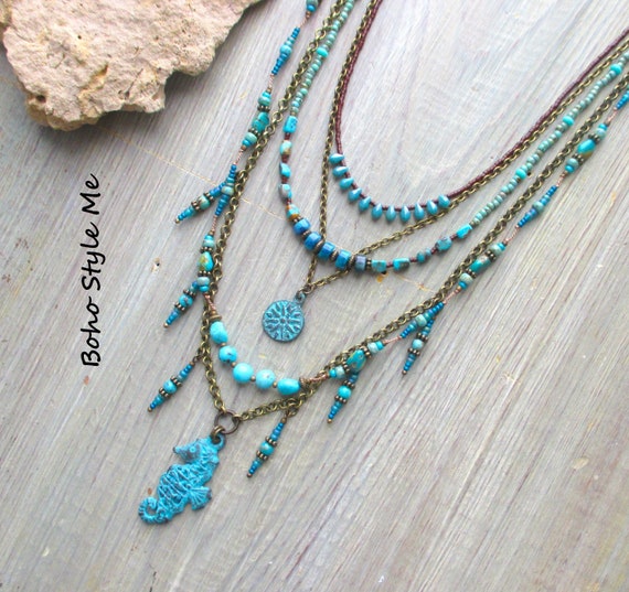 Ocean Blue Seahorse Necklace Ocean Blue Seahorse Necklace