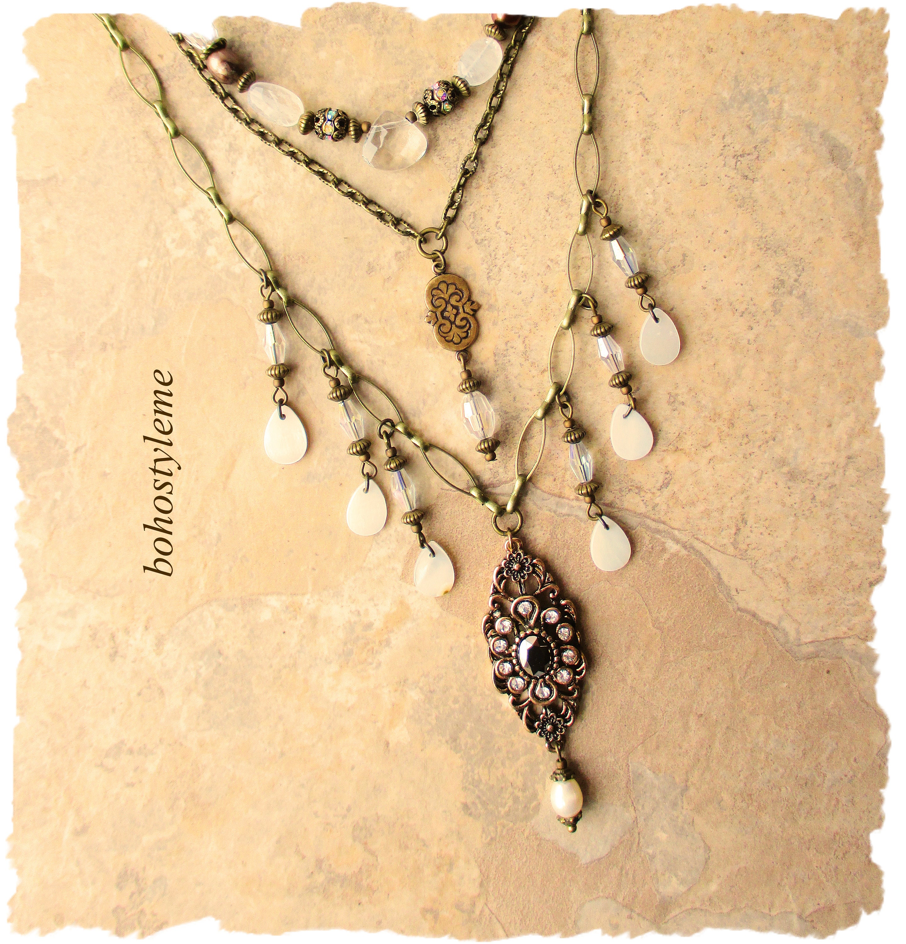 Bohemian Wedding, bohostyleme, Boho Bridal Jewelry, White