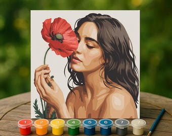 Custom Paint By Number Kit From Your Photo, Personalized DIY Painting Canvas Kit for Adults, Pet Family Portrait Gift, Wall Art Decor