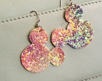 FUN Chunky Glitter Mickey head earrings!!