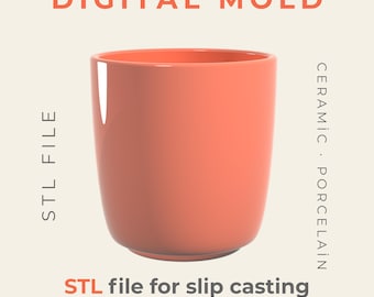 Ceramic Mug Mold Digital Download | STL Cup Master for Pottery, Clay & Slip Casting