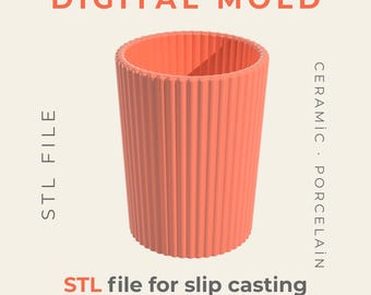 Ceramic Mug Mold Digital Download | STL Cup Master for Pottery, Clay & Slip Casting