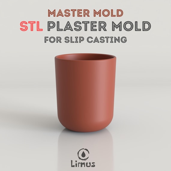 3D Printable Mug Master Mold STL | Ceramic Studio Slip Casting Tool & Cup Design