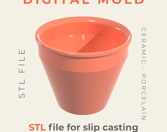 3D Printable Mug Master Mold STL | Ceramic Studio Slip Casting Tool & Cup Design