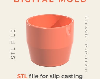 Ceramic Mug Mold Digital Download | STL Cup Master for Pottery, Clay & Slip Casting
