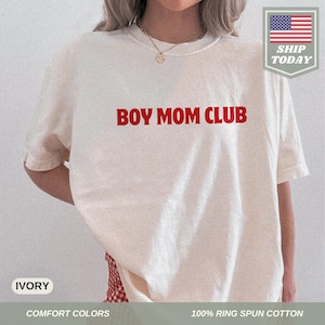Comfort Colors® Boy Mom Club Y2K Shirt Cute Mom Life T-Shirt Mom Of Boys Shirt Funny Mom Shirt Mother&#39;s Day Gift For Mom Mama Of Boys Shirt
