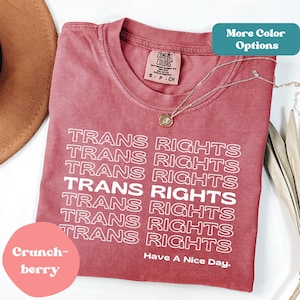 Comfort Colors Trans Rights T-Shirt Transgender Shirt Trans Shirt Trans Rights Trans Pride Gift For Trans Cute Trans Shirt Gift For Her