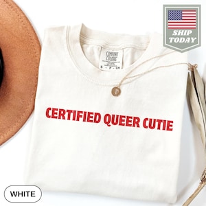 Comfort Colors® Certified Queer Cutie Y2K Shirt Retro Comfort LGBTQ T-Shirt Gay Rights Shirt Pride Month Shirt Support Gay Shirt LGBTQ Gift