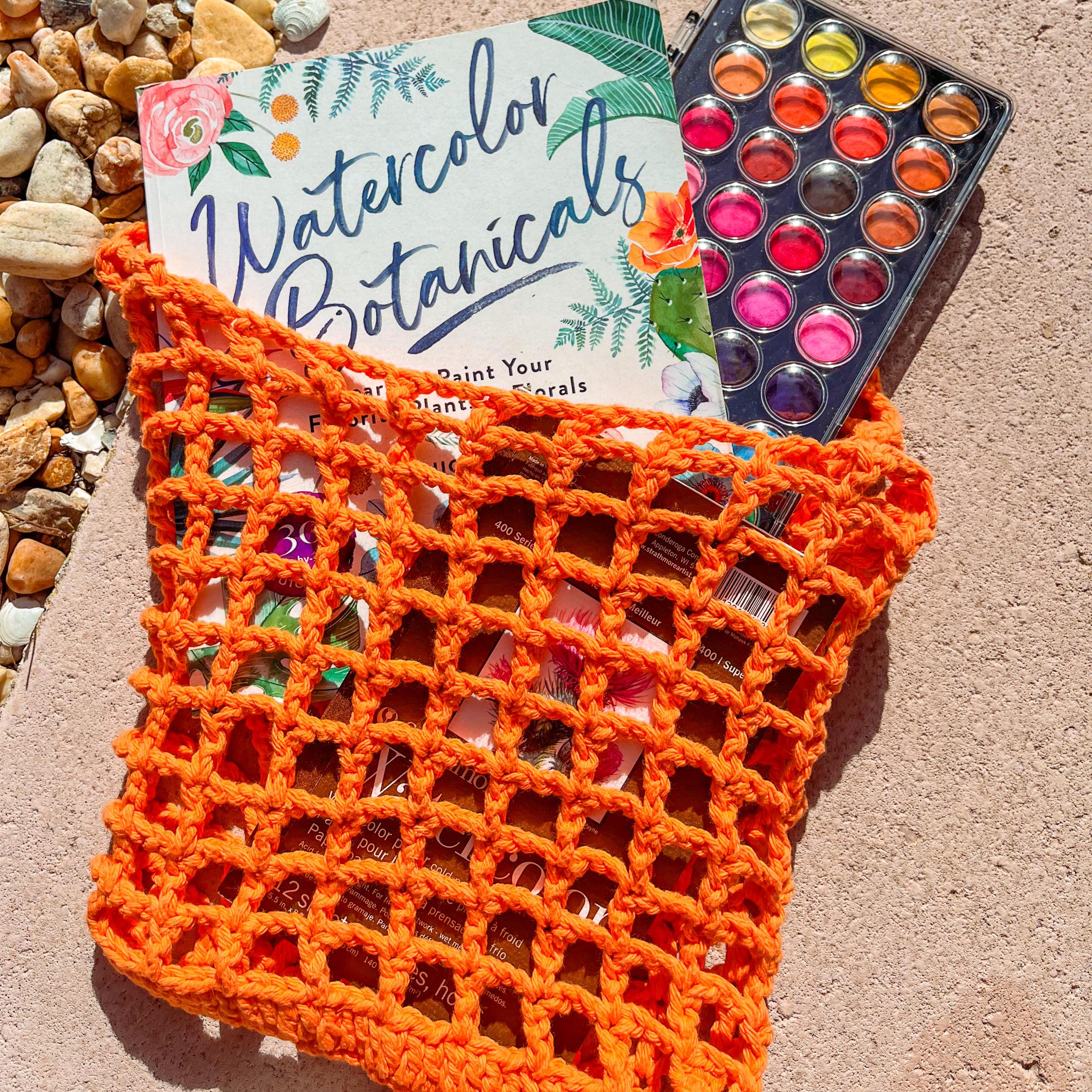 Crochet Mesh Shoulder Beach Bag Written PDF Pattern | Easy Beginner ...
