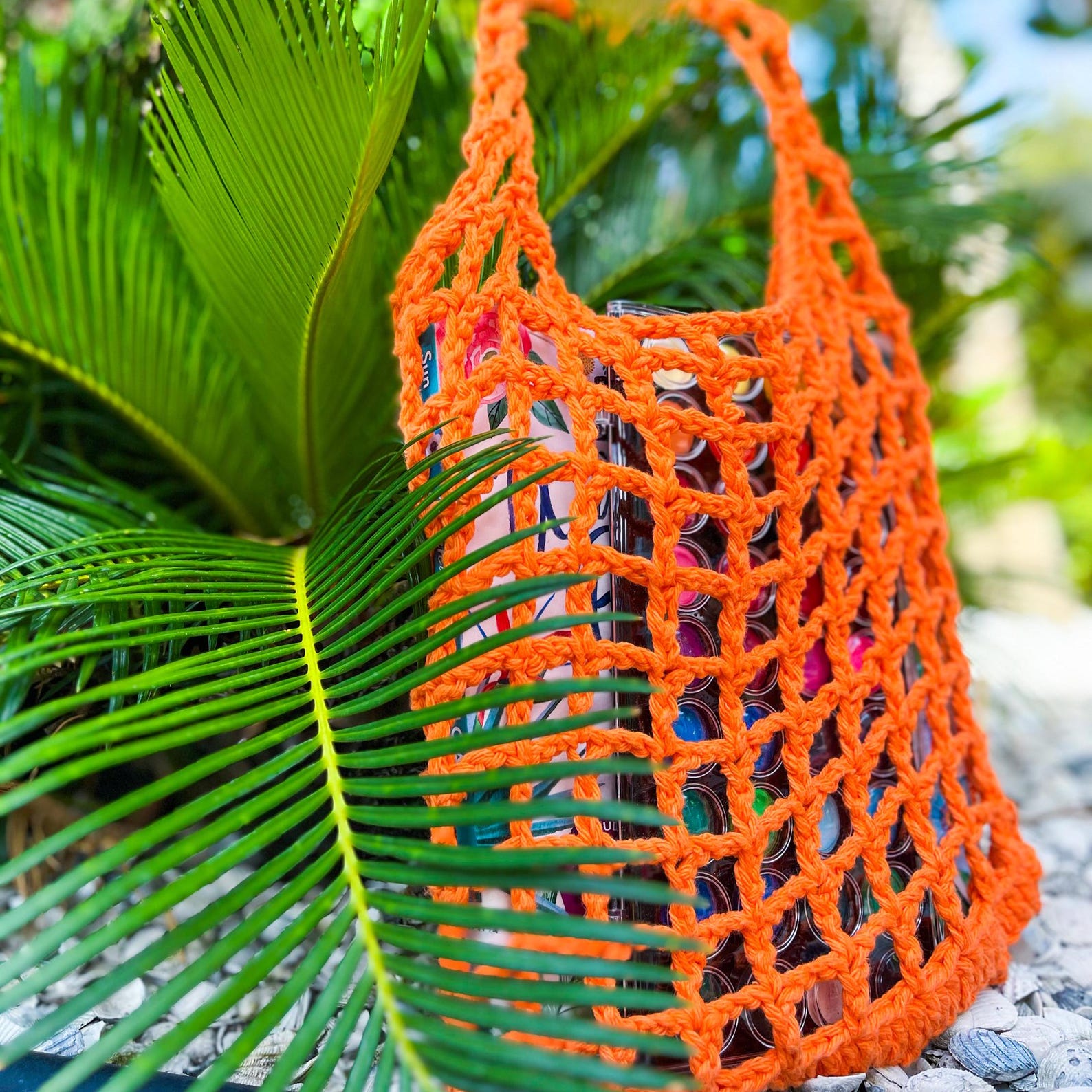 Crochet Mesh Shoulder Beach Bag Written PDF Pattern | Easy Beginner ...
