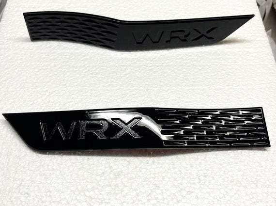 Genuine Subaru Black Fender Emblem Molding Set (LH + RH) For WRX STI 2015-2016 - OEM 91123VA140