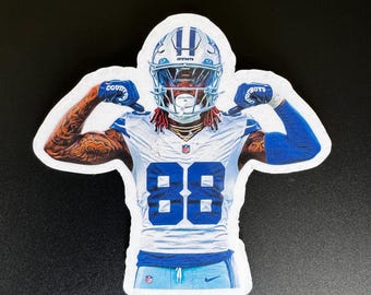 Anpassat CeeDee-lammklistermärke | Dallas Cowboys-dekal | NFL-fotbollsfanpresent | Vattentätt vinylklistermärke