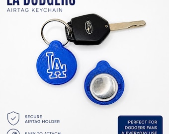 LA Dodgers AirTag Nyckelringshållare – 3D-tryckt AirTag-fodral för nycklar, väskor och ryggsäckar – Dodgers-fanpresent