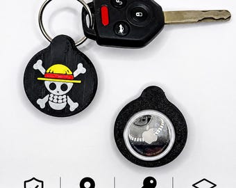 One Piece AirTag-nyckelring | Dold AirTag-hållare | Anime-nyckelring | 3D-utskrivet One Piece-tillbehör | Present till animefans