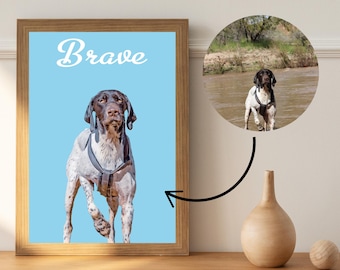 Custom Pet Portrait Digital Pet Art Pet Lovers Gift Custom Pet Download Custom Dog Portrait Custom Cat Painting Cat Portrait Pet Memorial