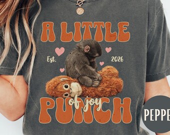 Baby Monkey Punch T-Shirt, Comfort Colors® Viral Meme Tee, Emotional Support Animal Design