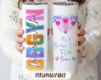 Personalized OBGYN Tumbler, Gifts for Obstetrician Gynecologist, OB GYN Travel Mug, Medical Doctor Graduation Gift