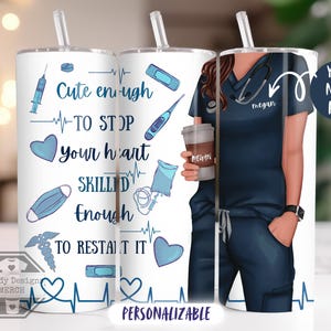 Personalized Sarcastic Nurse Tumbler, Custom Doctor Appreciation Gift, Nursing / Medical Student Graduation, Healthcare Worker Travel Mug