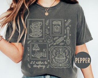 Vintage Thrifting Comfort Colors® Shirt, Retro Grandmacore Tee, Thrift Shop Lover Gift, Cottagecore Aesthetic Graphic T-shirt