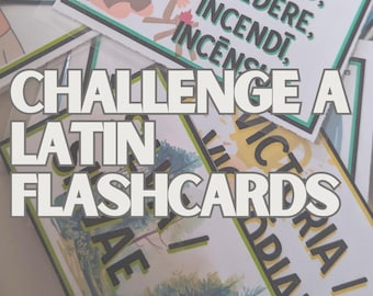 LATINA FLASHCARDS - UTMANING A - Helår (veckor 1-30) - Henle Latin flashcards (med färgad grafik) - Roliga, lätta att memorera