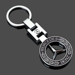 1 Piece Premium High Quality Mercedes Benz  Metal Keychain Black