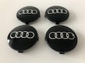 4 Pcs (Set) Wheel center hub caps for Audi 60mm - 2.36 Inch Black Glossy product logo