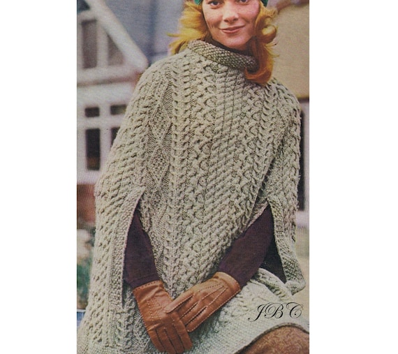 Aran Cape Pattern Poncho Knitting Pattern Irish Cape Knee Etsy Magnificent Poncho Knitting Patterns Aran Cape Pattern Poncho Knitting Pattern Irish Cape Knee Etsy Magnificent Poncho Knitting Patterns