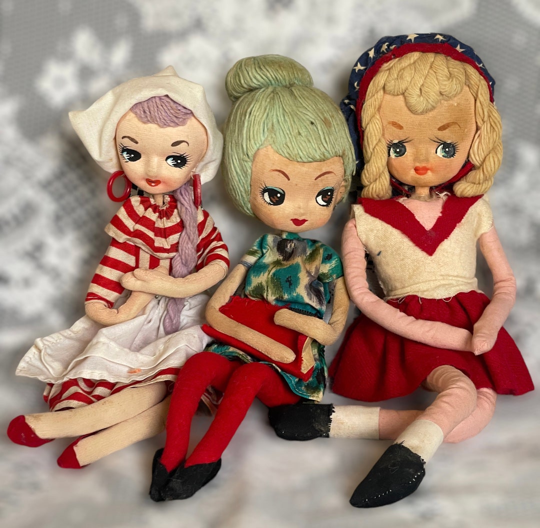 LOT of Three Vintage Pose Dolls Bradley Japan Etsy