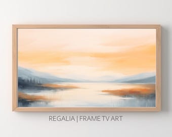 Samsung Frame TV Art | Abstract Morning Lake | Digital TV Download