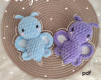 Butterfly Amigurumi Crochet Pattern: Easy No-Sew Design (PDF Pattern)