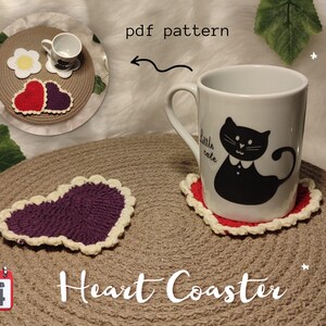 Crochet Heart Coaster Pattern: Beginner Amigurumi (PDF Pattern)