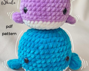 Haakpatroon pluche walvis: eenvoudige amigurumi zonder naaien (pdf)