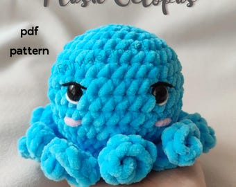 Plush Baby Octopus Crochet Pattern: Easy Amigurumi (PDF)