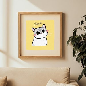Custom Badly Drawn Pet Portrait Personalized Digital Pet Art Ugly Pet Portrait Pet Wall Decor Cute Dog Portraits Cat Drawing Pet Lover Gift