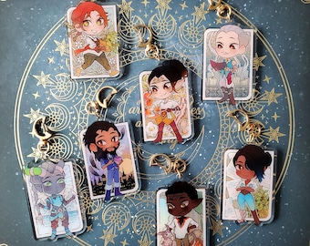 Dragon Age The Veilguard Acrylic Charms Dragon Age Keychains Tarot Cards