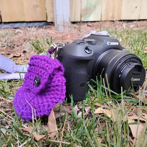 Camera Lens Cap holder bag crochet pattern
